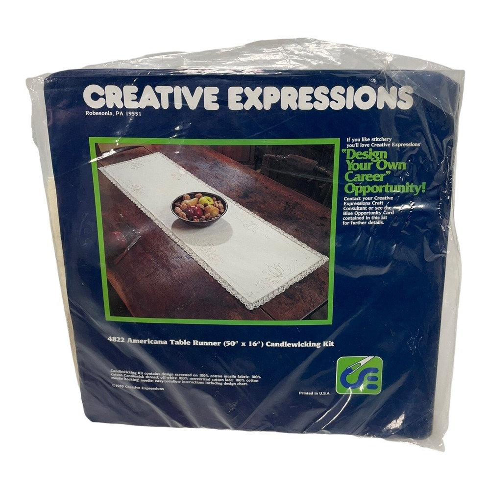 Creative Expressions Candlewicking Kit, CE4830 Unfinished Table Runner